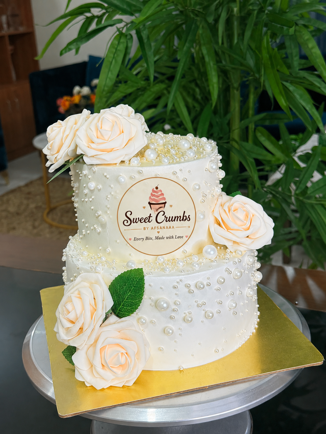 Pearl Rose Elegance Cake
