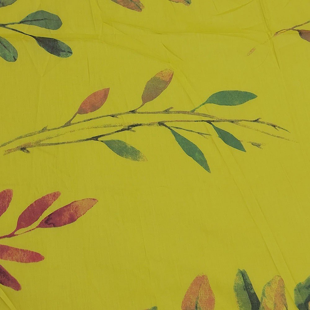Yellow Leafy Bed Sheet