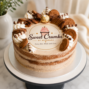 Premium Chocolate Biscuit & Cream Cake