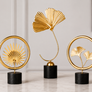 Gold Leaf Sculpture Set