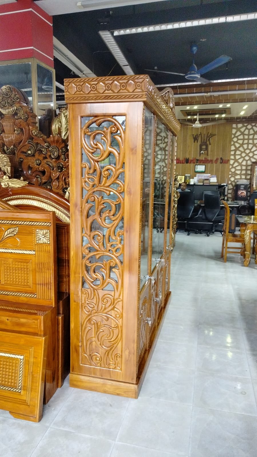 Royal Teak-Gamari Display Cabinet - Image 3