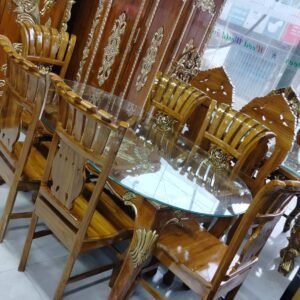 Royal Round Teak Wood Dining Set