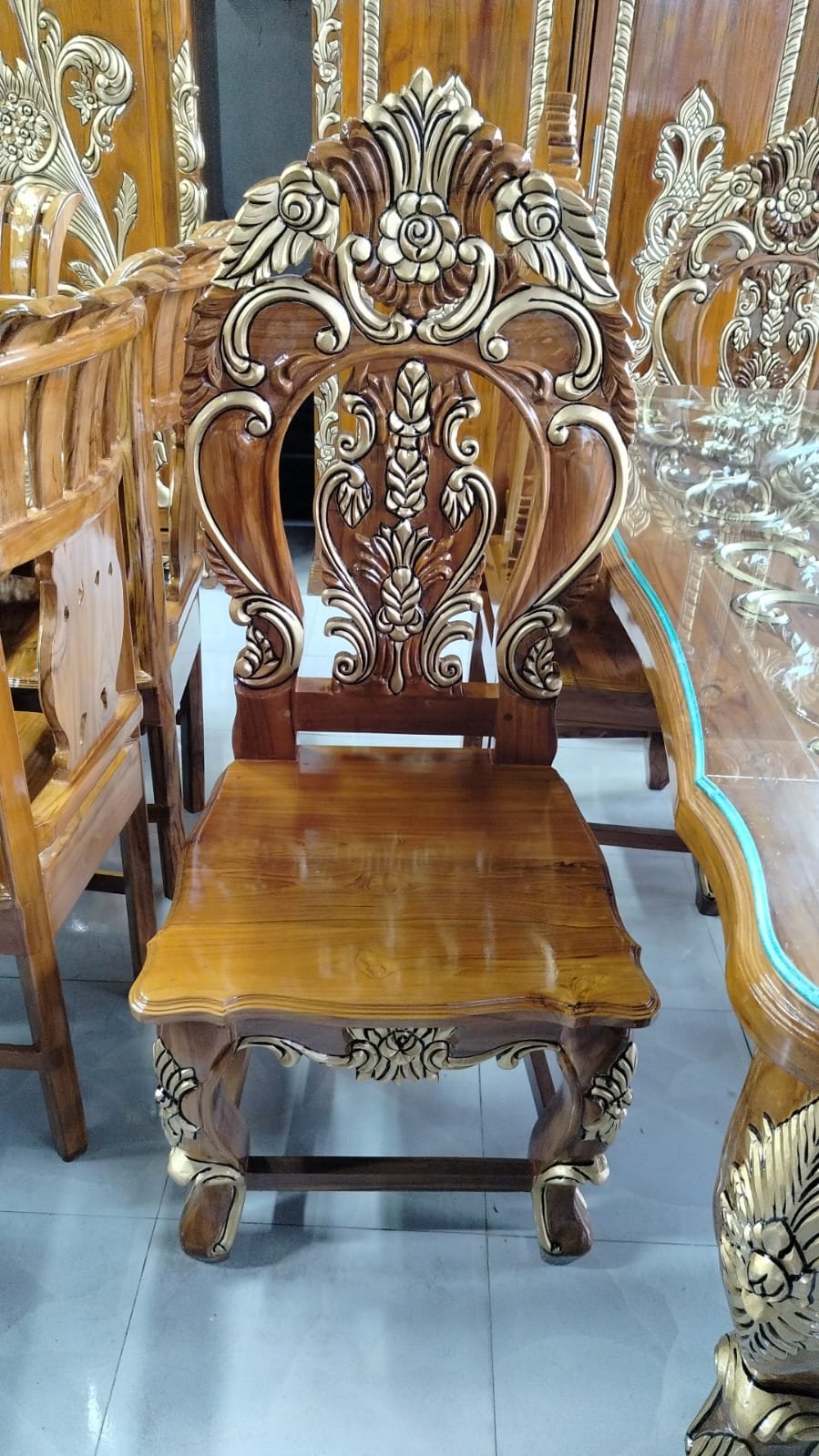 Royal Carved Teak Table