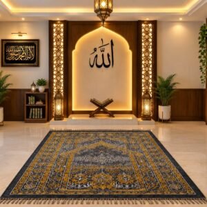 Grey & Gold Prayer Mat